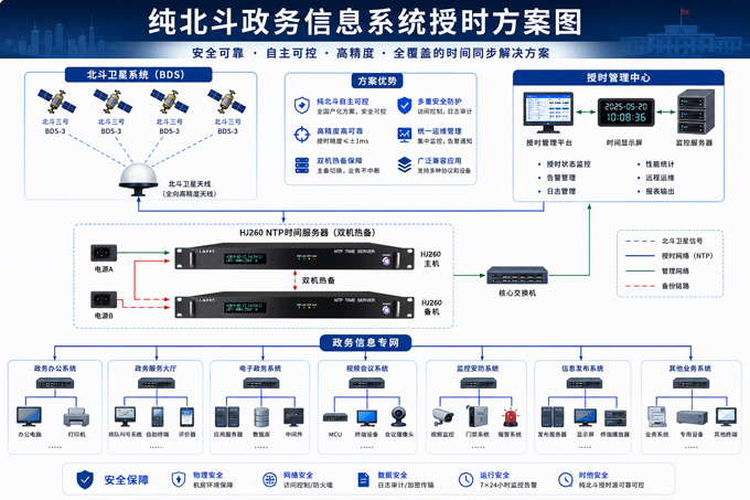 HJ260國產化NTP服務器推動政務信息系統安全授時建設